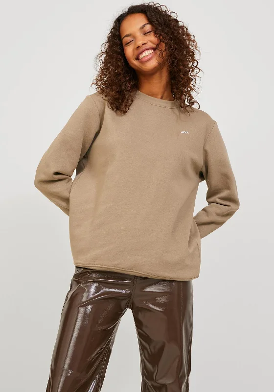 Doorbuster Deal sporty hoodieJJXX Abbie Crew Neck Sweatshirt, Brindle