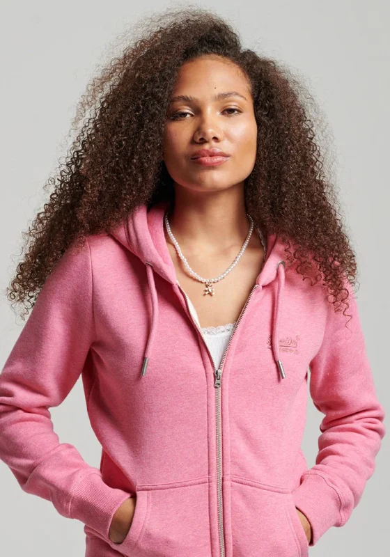Extra Savings casual hoodie with logoSuperdry Womens Vintage Logo Full Zip Hoodie, Blossom