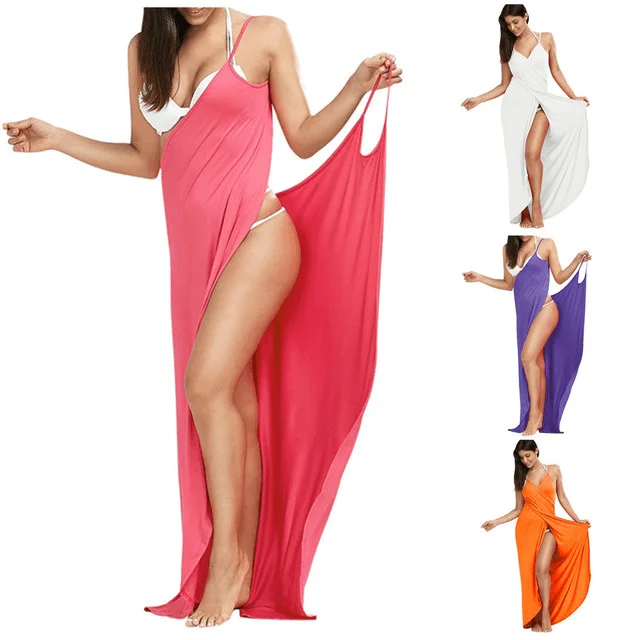 Mega Sale elegant shift dressWomen's Sexy Suspender Beach Dress with V-Neck and Side Split Mega Sale elegant shift dressWomen's Sexy Suspender Beach Dress with V-Neck and Side Split