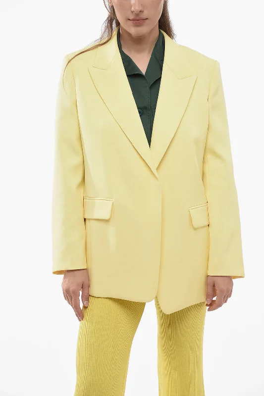 Get It Before It’s Gone oversized coatChloe Buttonless Pure Silk Blazer with Peak Lapel 46 Italian size Get It Before It’s Gone oversized coatChloe Buttonless Pure Silk Blazer with Peak Lapel 46 Italian size