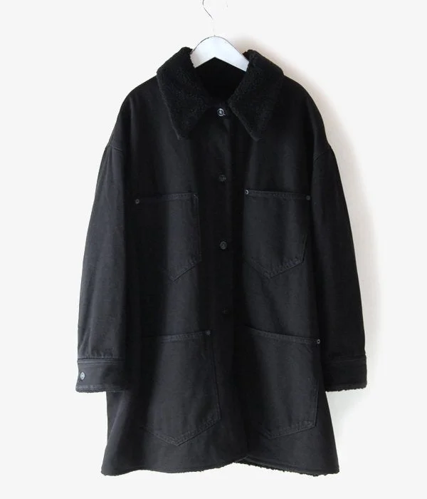Can't Miss long-sleeve coatMM6 MAISON MARGIELA/OVER SIZE DENIM JK(BLACK)
