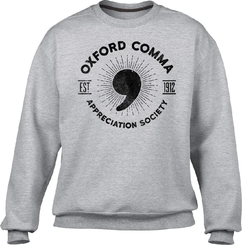 Price Drop Alert fashionable workout wearUnisex Oxford Comma Appreciation Society Sweatshirt