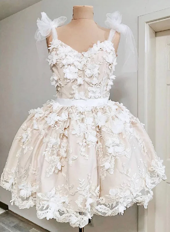 Closeout Cute Tulle Lace Short Prom Dress, A-Line Evening Party Dress