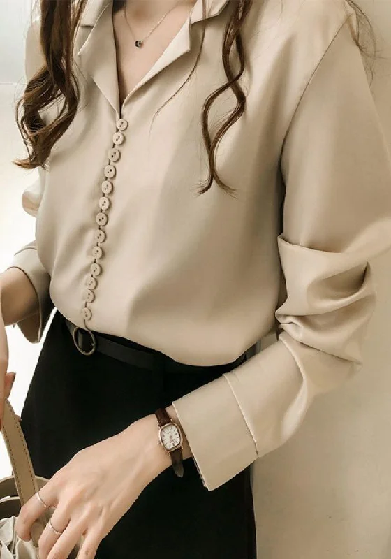 Crazy Deals A-line dressChampagne Satin Blouse