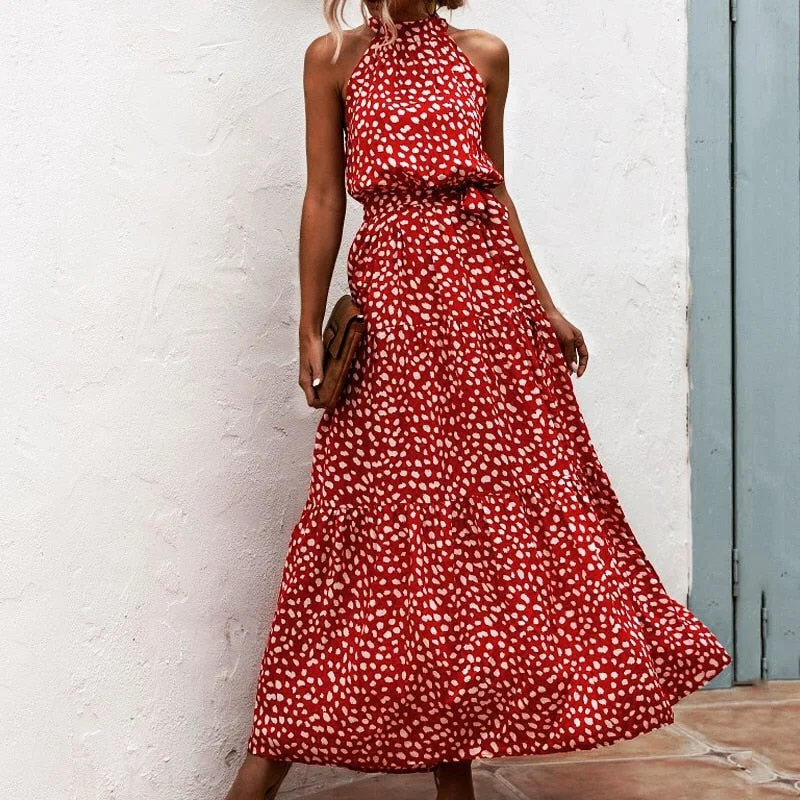 Final Markdown pleated maxi dressFloral Printed Long Dress