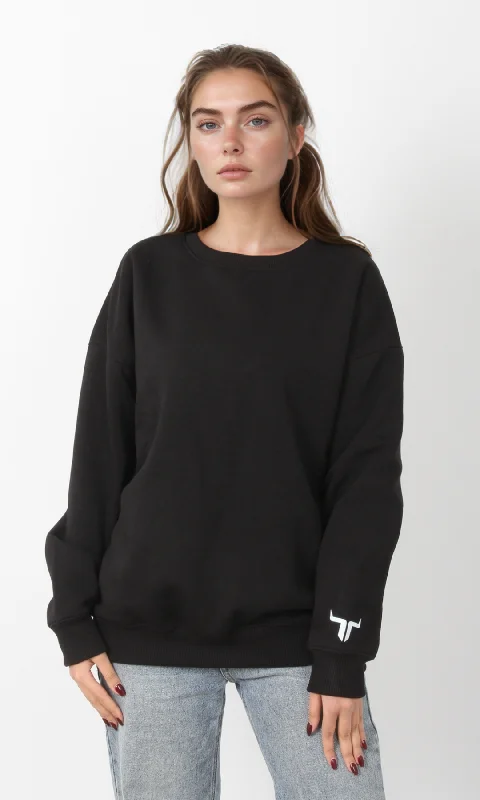 Exclusive Savings stylish performance hoodie(Original) Women Crew Neck Melton Sweater - NUT (Black) Exclusive Savings stylish performance hoodie(Original) Women Crew Neck Melton Sweater - NUT (Black)
