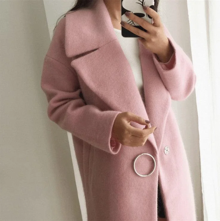 Best Deals stylish party dressWomen's autumn and winter wool coat