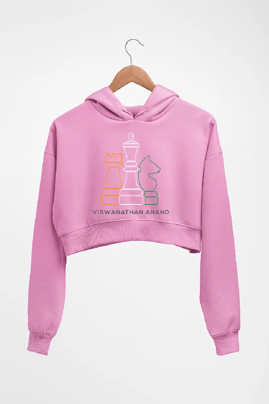 Viswanathan Anand Chess Crop HOODIE FOR WOMEN