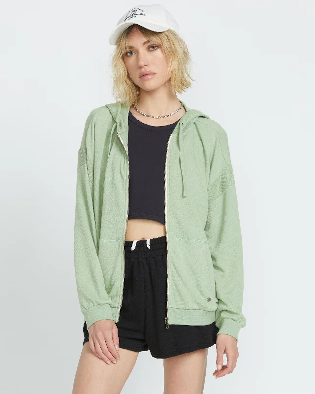 Final Clearance cozy workout hoodieLived in Lounge Frenchie Zip Hoodie - Grass Green Final Clearance cozy workout hoodieLived in Lounge Frenchie Zip Hoodie - Grass Green