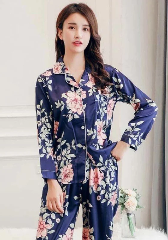 Extra Discounts statement dressFloral Satin Pajama