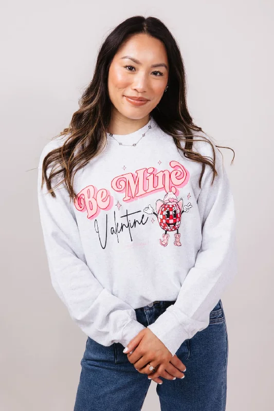 Hurry In performance hoodie for gymSimply Southern Be Mine Sweatshirt for Women in Light Grey | CREW-MINE-FLURRY Hurry In performance hoodie for gymSimply Southern Be Mine Sweatshirt for Women in Light Grey | CREW-MINE-FLURRY