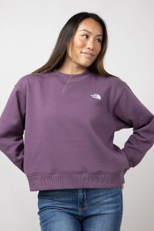 Deal Zone loose fit athletic hoodieThe North Face Evolution Fleece Sweatshirt for Women in Midnight Mauve | NF0A88ZX-1NI Deal Zone loose fit athletic hoodieThe North Face Evolution Fleece Sweatshirt for Women in Midnight Mauve | NF0A88ZX-1NI