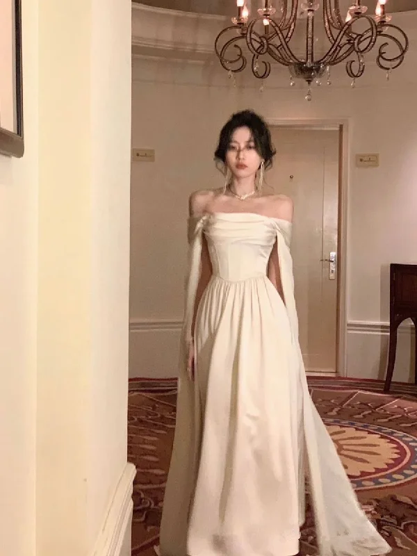 Savings Alert trendy wrap dressWhite Evening Dress Women Elegant New Fashion Evening Party Ladies Dress Y4457