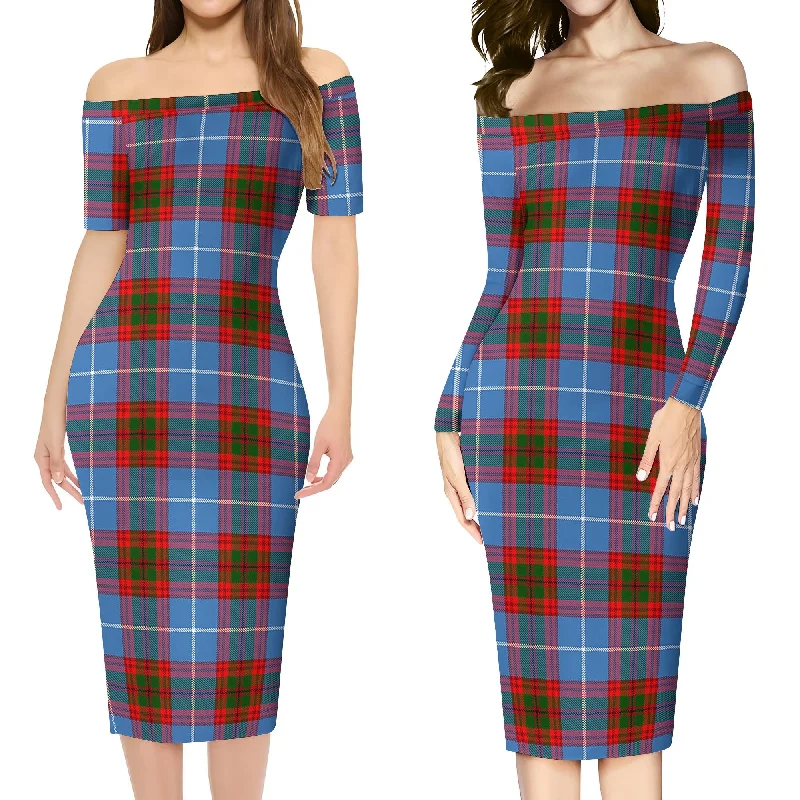 Midnight Sale Pennycook Tartan Off Shoulder Lady Dress