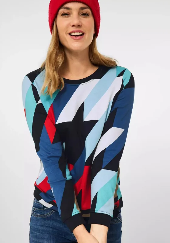 Don't Miss trendy zip-up hoodieCecil Bold Multi Print Sweatshirt, Multi