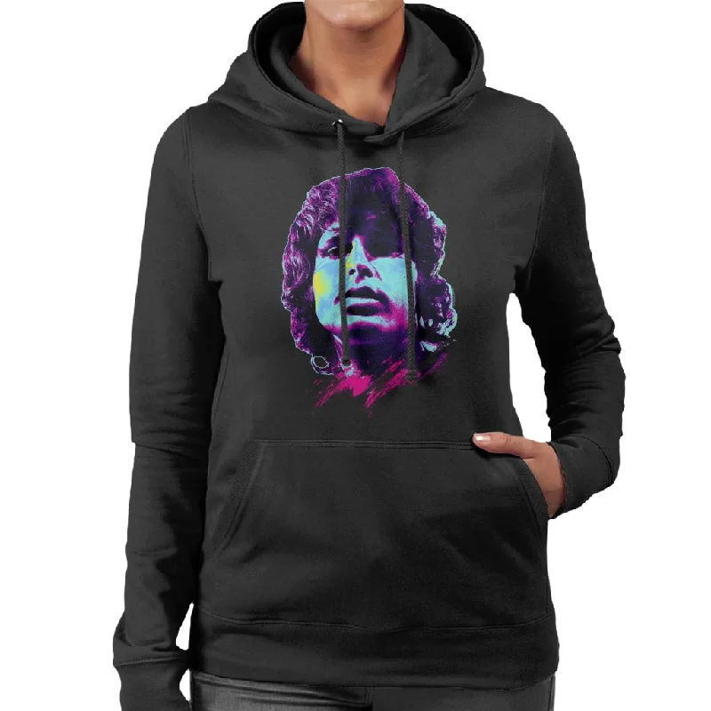 TV Times Jim Morrison Retro Pop Art Stylised Women's Hooded Sweatshirt