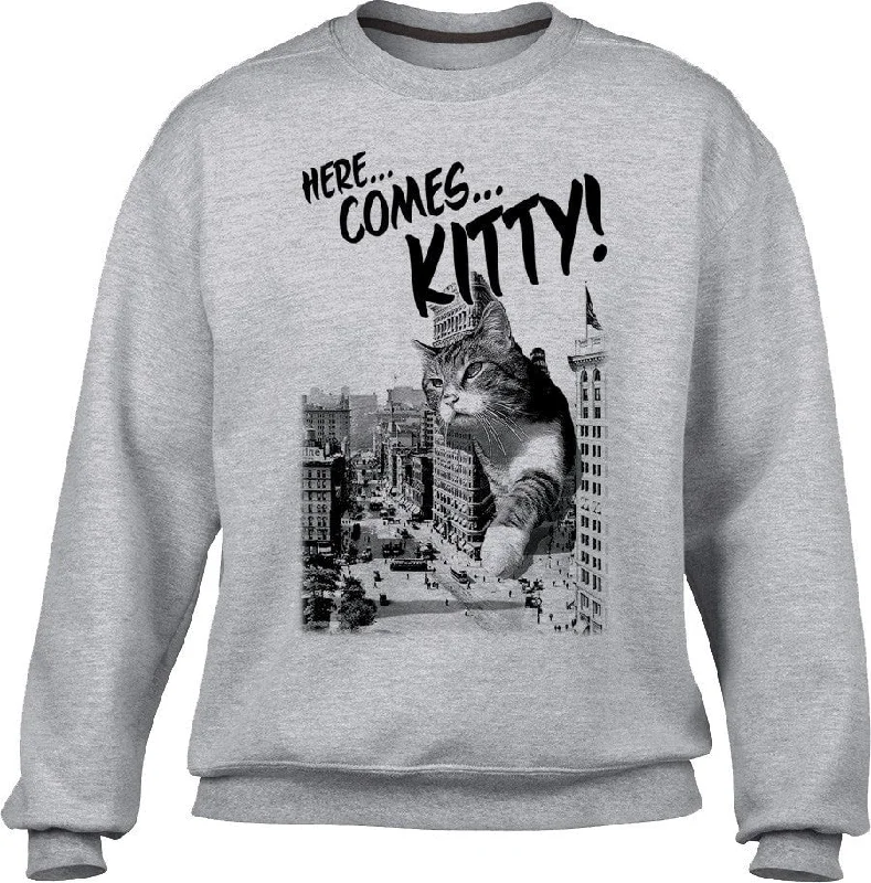 Hurry In stylish performance hoodieUnisex Here Comes Kitty Sweatshirt Funny Giant Cat Sweatshirt Hurry In stylish performance hoodieUnisex Here Comes Kitty Sweatshirt Funny Giant Cat Sweatshirt
