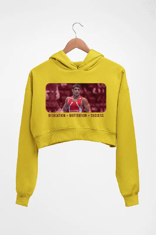 New Deals casual hoodie for workoutSushil Kumar Crop HOODIE FOR WOMEN