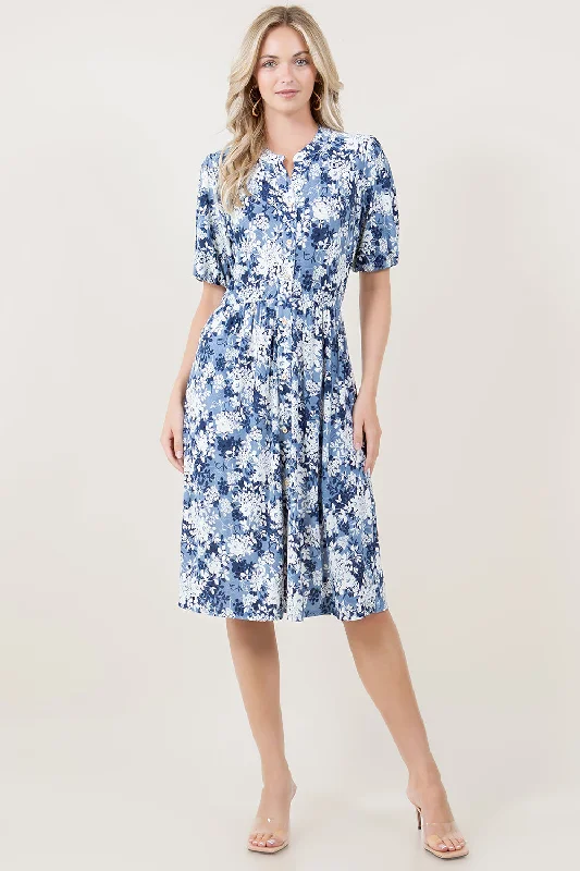 Value Deals wrap dressELBOW SLV MANDARIN COLLAR ELASTIC WAIST MIDI DRESS - D2797-ELB-42646 Value Deals wrap dressELBOW SLV MANDARIN COLLAR ELASTIC WAIST MIDI DRESS - D2797-ELB-42646