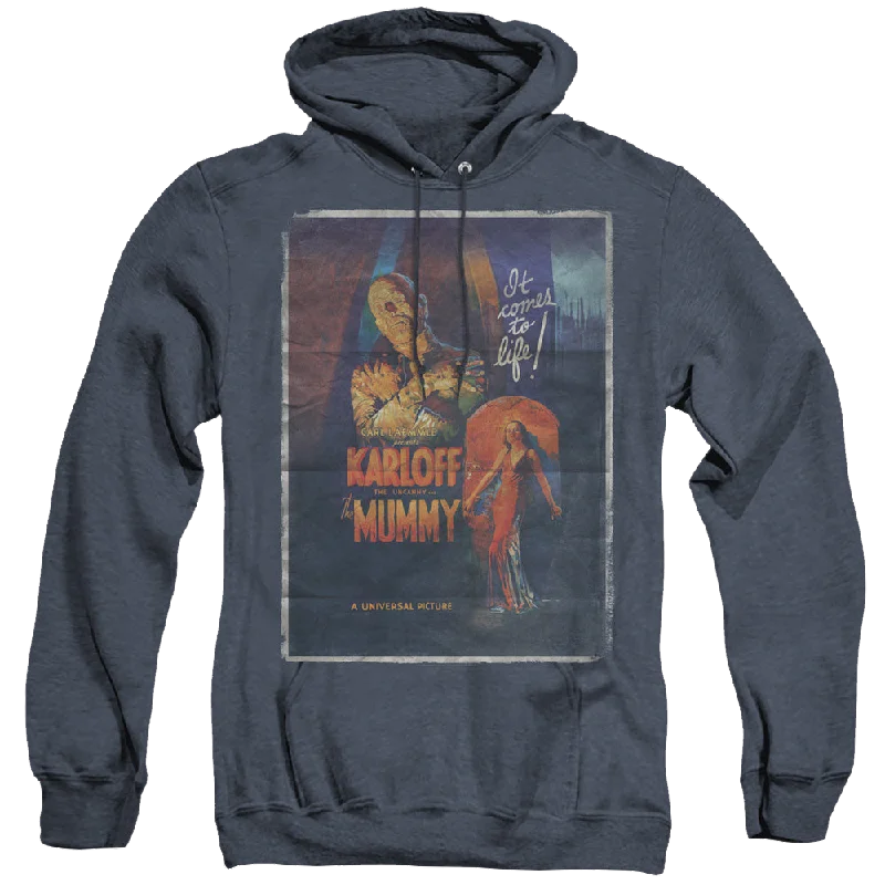 Closeout stylish pullover sweatshirtUniversal Monsters Mummy One Sheet - Heather Pullover Hoodie Closeout stylish pullover sweatshirtUniversal Monsters Mummy One Sheet - Heather Pullover Hoodie