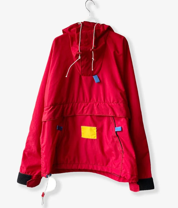 TIME-Limited Offer chic padded coatFUMIKA_UCHIDA/NYLON HOODED PULLOVER WINDBREAKER(RED)