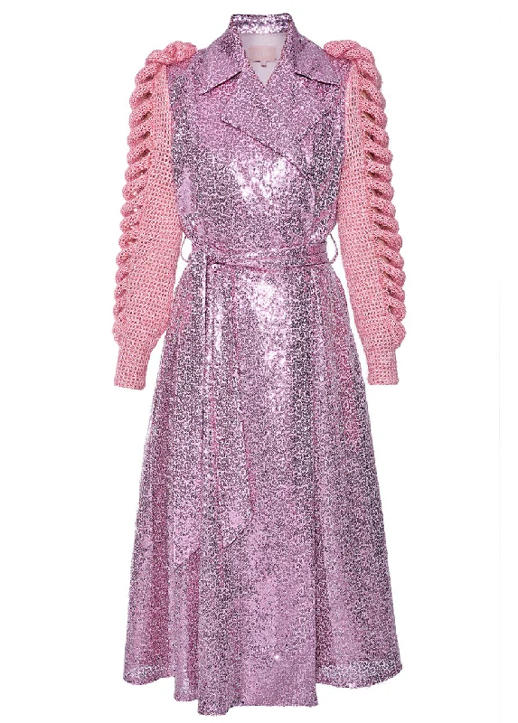 Huge Discounts casual midi dressMARINA SPARKLE DRESS - TRENCH