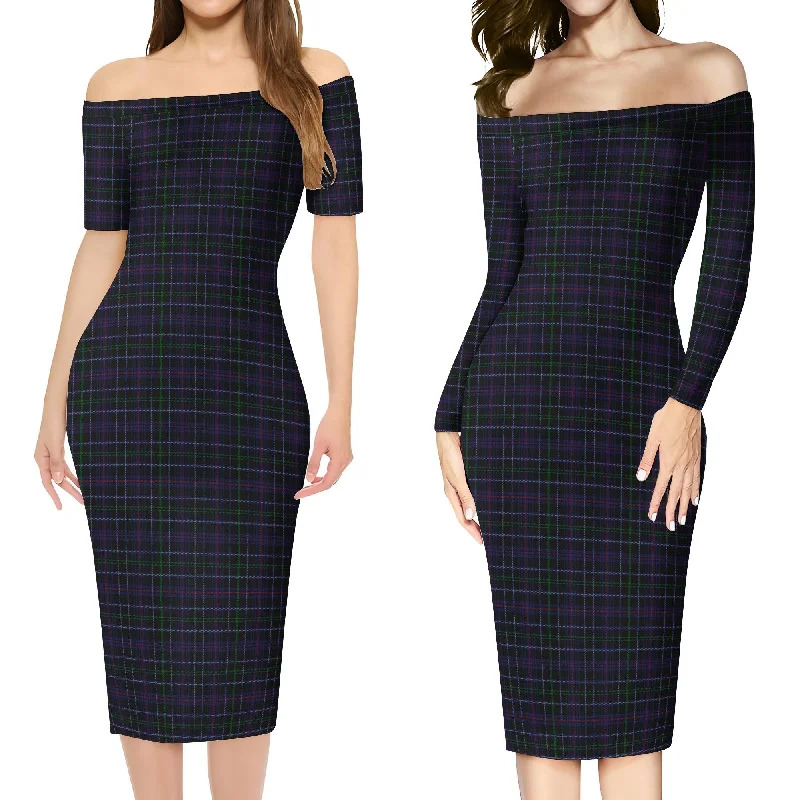 Anniversary Sale Pride (Wales) Tartan Off Shoulder Lady Dress