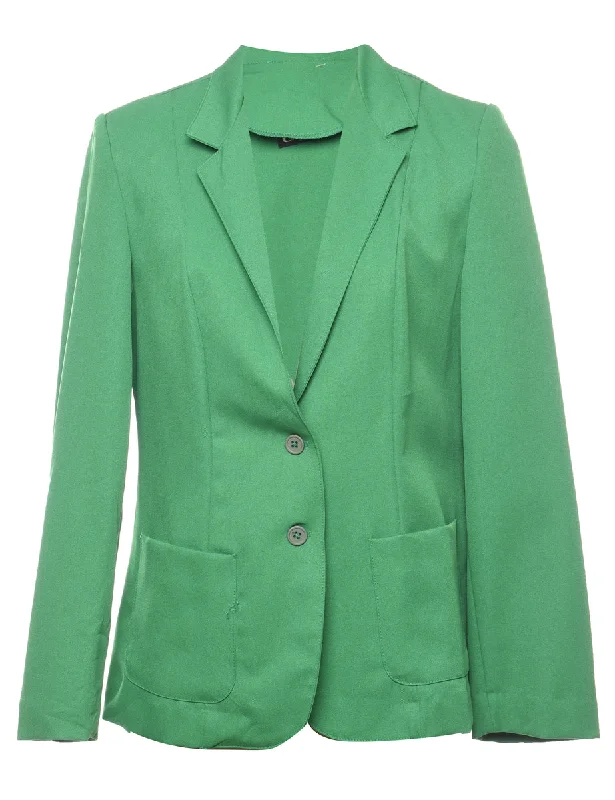 Discount Deals sleek trench coatButton Front Green Blazer - M