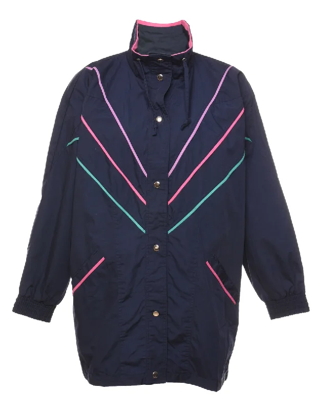Time-Limited Offer wool-blend coatNavy & Pink Contrast Classic Jacket - L