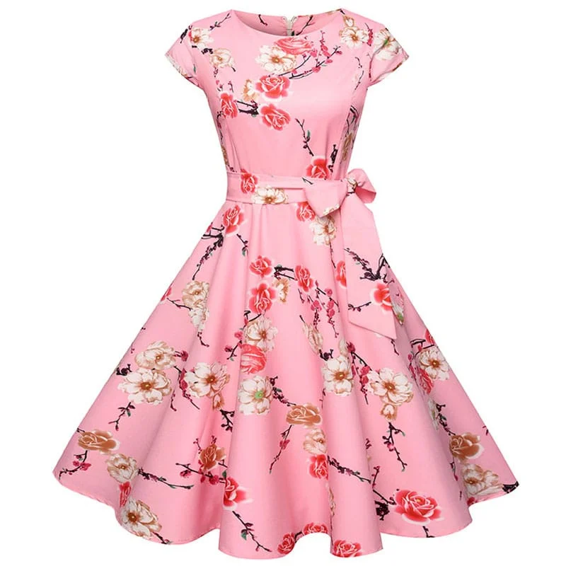 Women's Vintage Floral Printed Dress