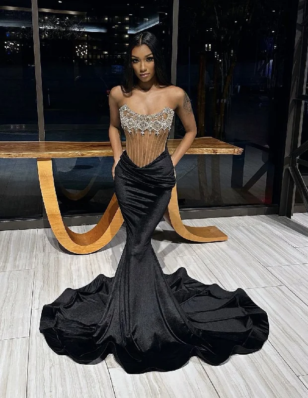 Discount Days floral midi dressSexy Black Mermaid Evening Dress,Black Pageant Dress Y4197 Discount Days floral midi dressSexy Black Mermaid Evening Dress,Black Pageant Dress Y4197