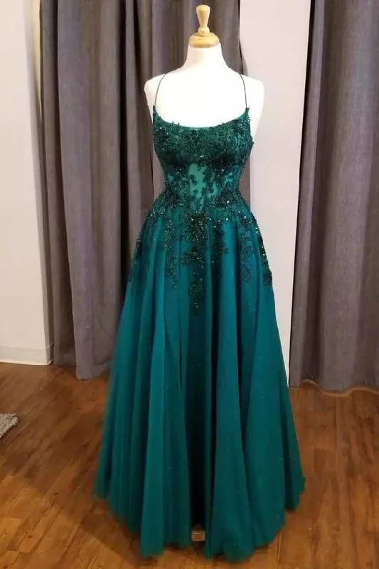 Best Seller form-fitting dressHunter Green Floral Lace Scoop Neck A-Line Prom Dress Y5744 Best Seller form-fitting dressHunter Green Floral Lace Scoop Neck A-Line Prom Dress Y5744