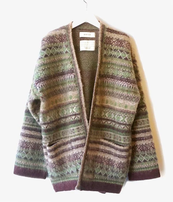 Deal Zone urban street coatWRYHT/FAIR ISLE BELTED GAWN