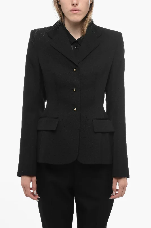 Special Savings cozy wool-blend coatMarni Grain de Poudre Wool Blazer with Decorative Buttons 40 Italian size Special Savings cozy wool-blend coatMarni Grain de Poudre Wool Blazer with Decorative Buttons 40 Italian size