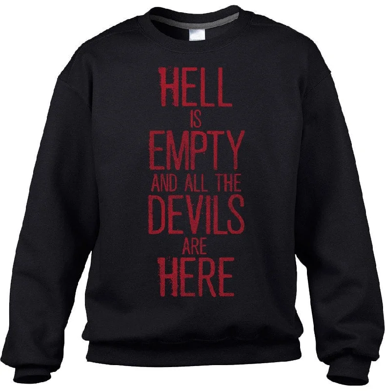 Major Savings athletic streetwear sweatshirtUnisex Hell is Empty and All the Devils are Here Shakespeare Sweatshirt Major Savings athletic streetwear sweatshirtUnisex Hell is Empty and All the Devils are Here Shakespeare Sweatshirt