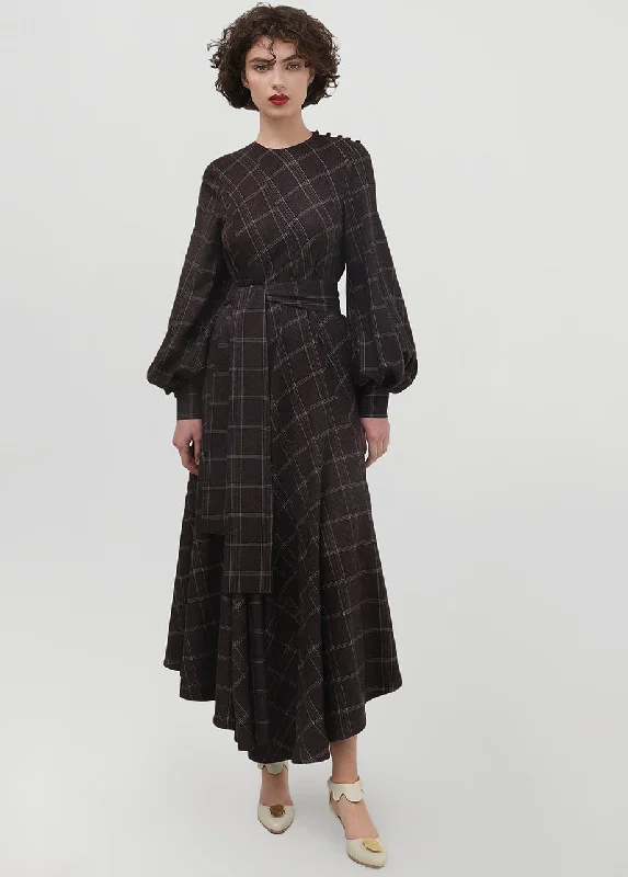 Daily Deals sleek midi dressCHECKERED DRESS