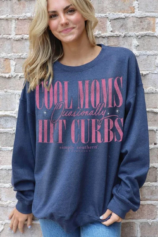 Bargain Prices warm workout hoodieSimply Southern Cool Moms Hit Curbs Sweatshirt for Women in Slate | CREW-MOM-SLATE