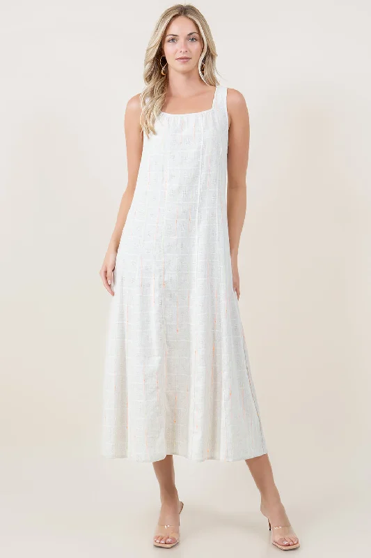 Act Now casual evening dressWIDE STRAP SQUARE NECK PRINCESS SEAM LINEN BLEND MAXI DRESS - D3820-KWSAA-1930 Act Now casual evening dressWIDE STRAP SQUARE NECK PRINCESS SEAM LINEN BLEND MAXI DRESS - D3820-KWSAA-1930