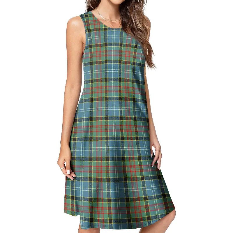 Blowout Deals Paisley Tartan Womens Casual Dresses