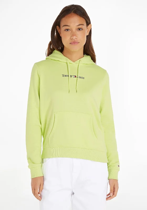 Tommy Jeans Womens Linear Hoodie, Light Citrus