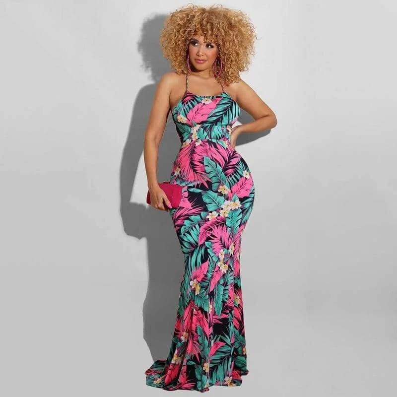 Act Now structured dressPrinted Bodycon Maxi Dress