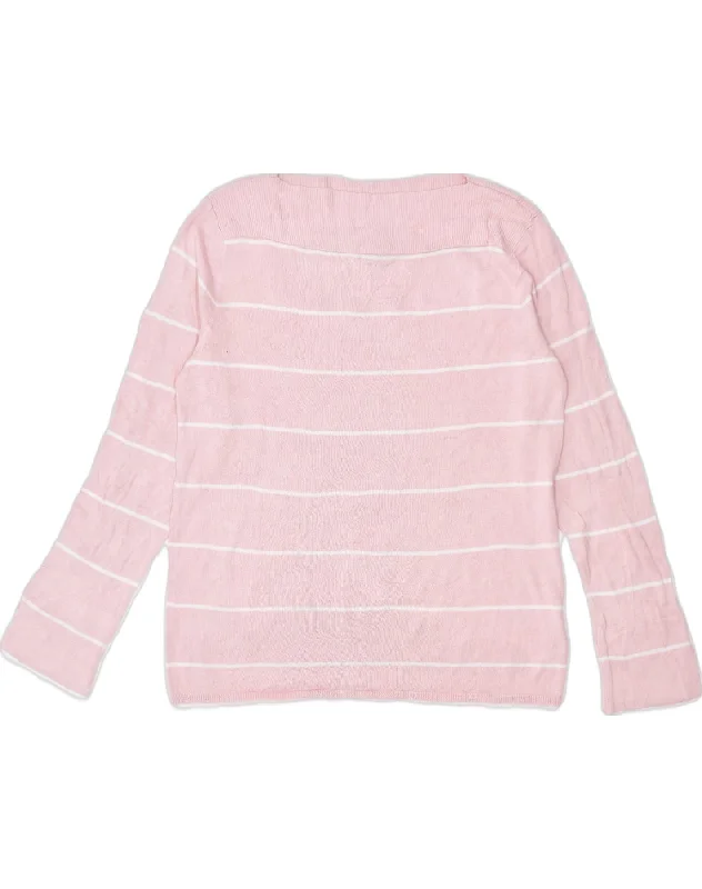 Extra Savings casual hoodie for fallCHAPS Womens Oversized Boat Neck Jumper Sweater UK 18 XL Pink Striped Extra Savings casual hoodie for fallCHAPS Womens Oversized Boat Neck Jumper Sweater UK 18 XL Pink Striped