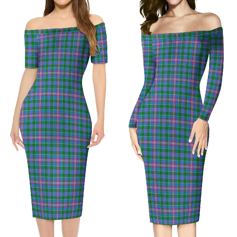 Big Discounts Pitcairn Tartan Off Shoulder Lady Dress