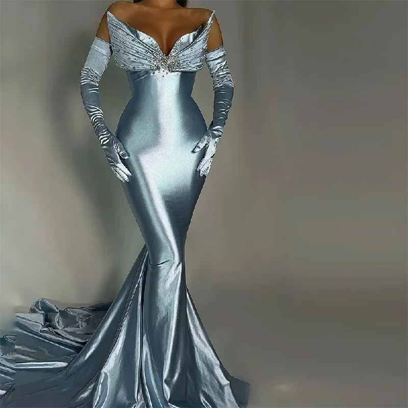 Sexy Mermaid Prom Dresses for Black Girls Sweetheart Beadings Crystal Birthday Party Dress Illusion Evening Gown 2024