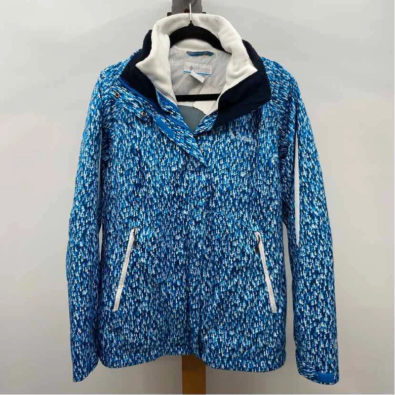 Daily Specials raincoatColumbia Women's Size L Blue Dashes Jacket
