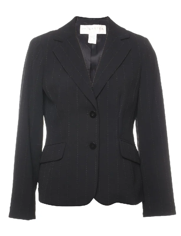 Final Markdown stylish blazer coatDoncaster Black Classic Pinstriped Blazer - M