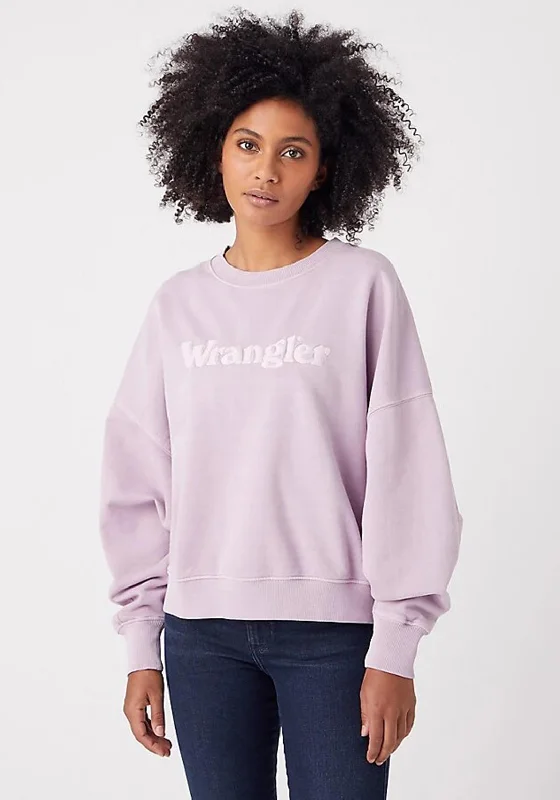 Flash Sale performance hooded sweatshirtWrangler Relaxed Sweatshirt, Natural Violet