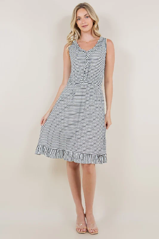 Don't Wait knit dressSL RUFFLE NECK TIERED DRESS - D3431