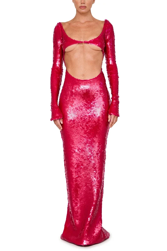Super Bargain Gown with Front Cut Out Detail