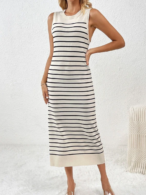 Online Only Womens Sleeveless Striped Boho Midi Bodycon Dress Long Tank Dress Alsol Lamesa Online Only Womens Sleeveless Striped Boho Midi Bodycon Dress Long Tank Dress Alsol Lamesa